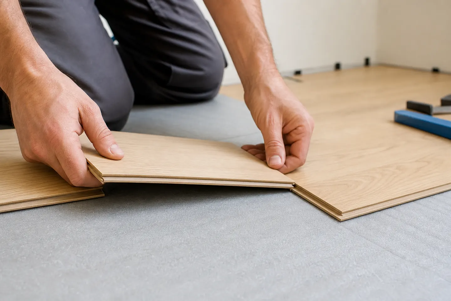 نصب کلیکی پارکت لمینت روی زیرلایه مناسب