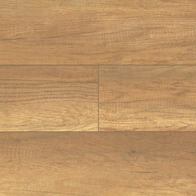 نمای چیدمان پارکت لمینت هیلو فلور HC-9031 با رگه‌ها و گره‌های طبیعی چوب، شیار چهارطرفه Micro V و فینیش سوپر مات؛ نمایش اتصال تمیز و بافت برجسته