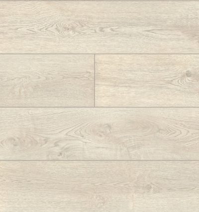 تصویر پارکت لمینت ورپی کد VB-1202 با طرح چوب روشن طوسی‌کرم، رگه‌های نرم، سطح سوپرمات و شیار چهارطرفه، مناسب دکوراسیون مدرن و فضاهای کم‌نور.